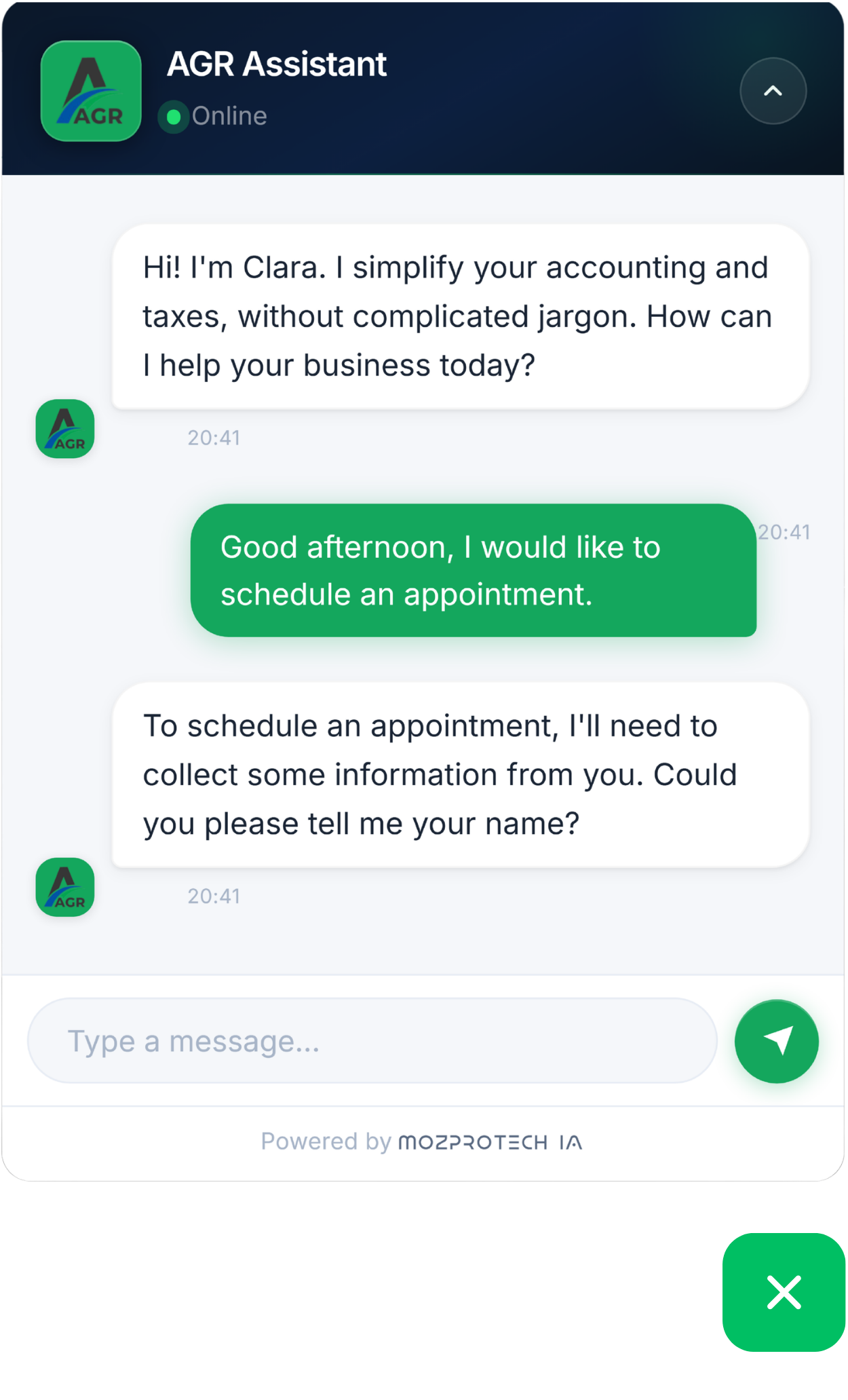 AI accounting assistant — Divergent IA by MozProTech