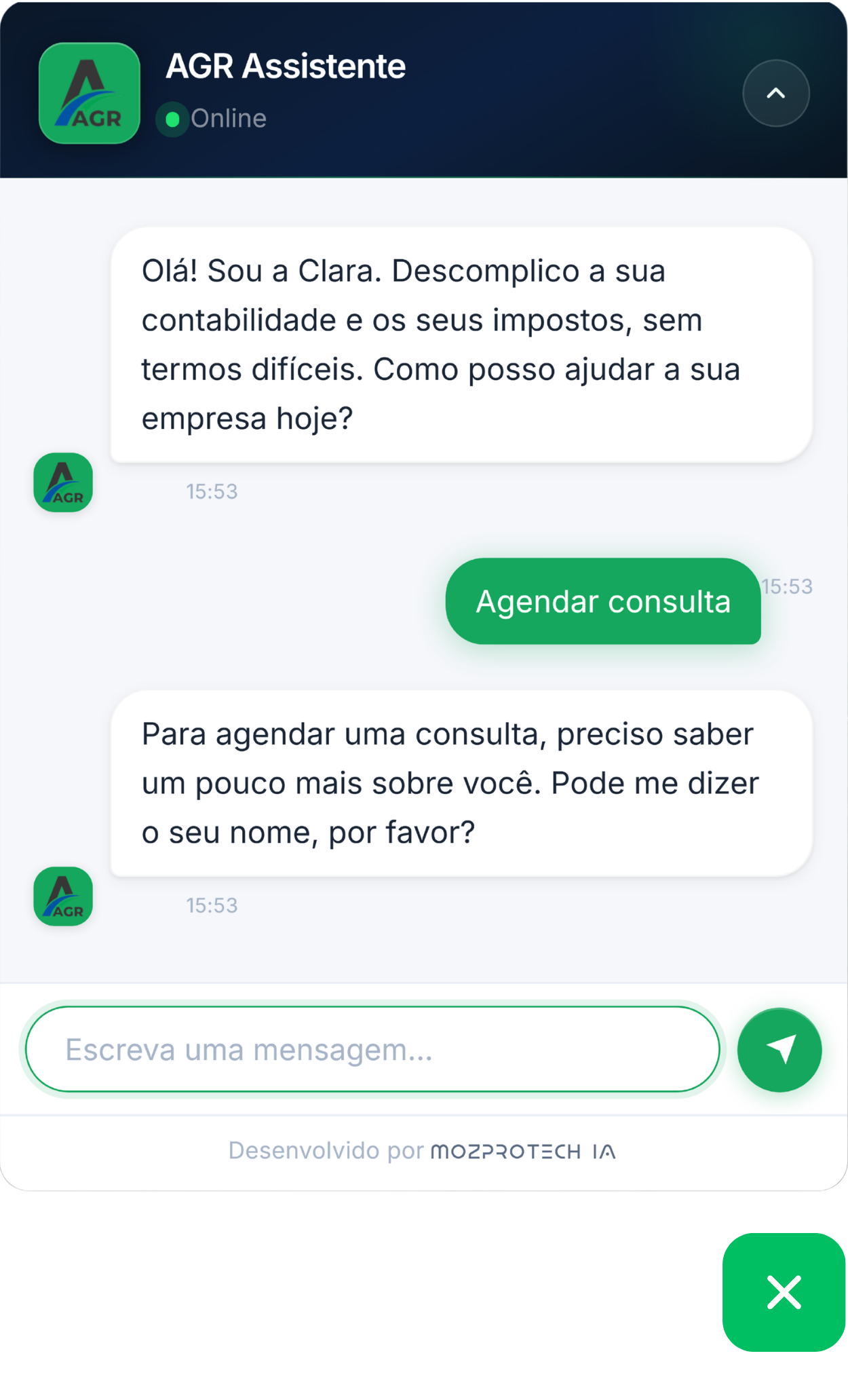 Assistente de IA para contabilidade — Divergent IA da MozProTech