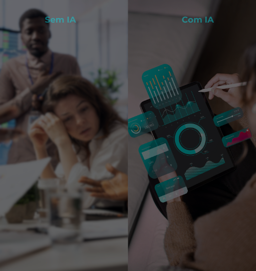 Futuristic AI business dashboard developed by MozProTech AI